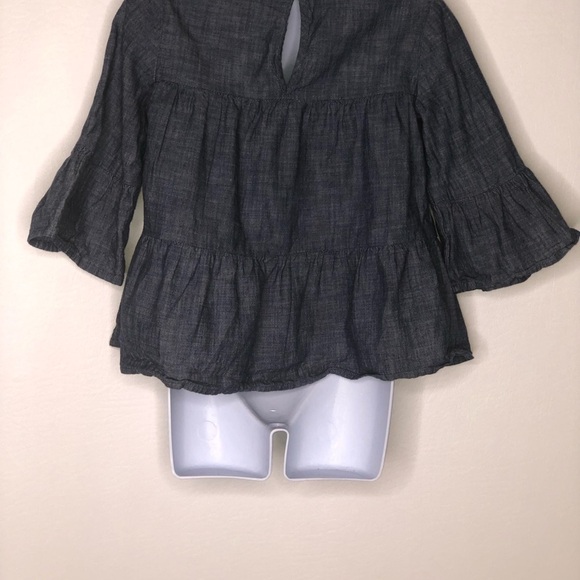 Crewcuts girls chambray tiered bell sleeve top - Picture 2 of 3
